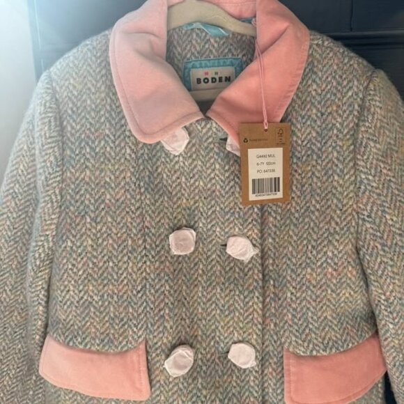 Girls Boden Wool Coat - Picture 2 of 3